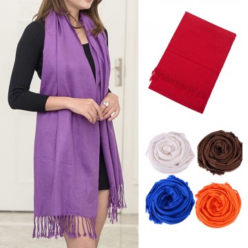 Solid Color Pashmina Scarf